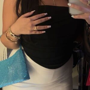 SHEIN Black Strapless Top